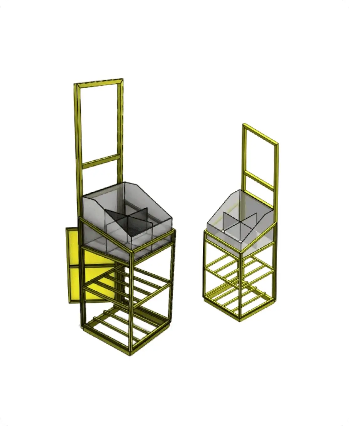 Custom stainless-steel display racks