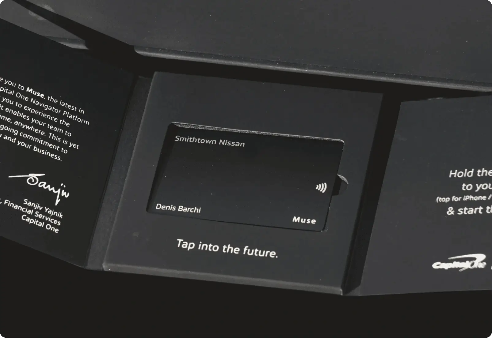 Personalized NFC metal cards in detail